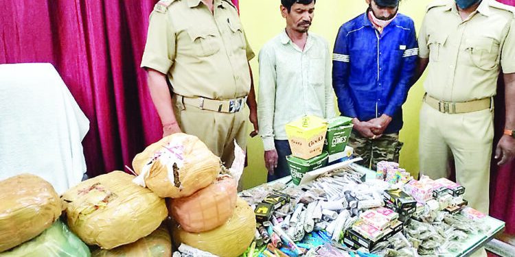 Huge quantities of cannabis cigarettes seized from the capital, 2 arrested