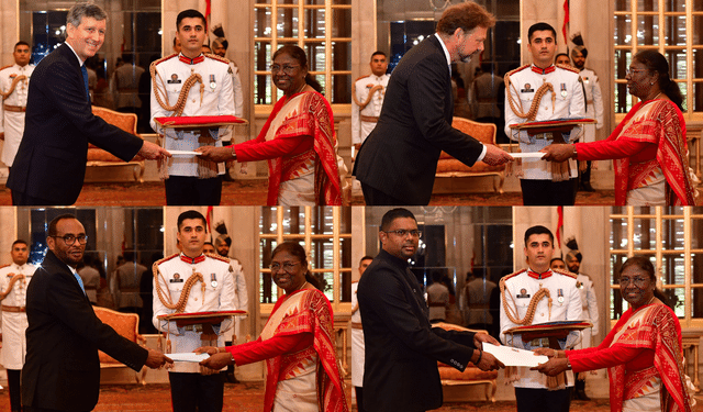 Envoys Of Four Nations Present Credentials To President Droupadi Murmu